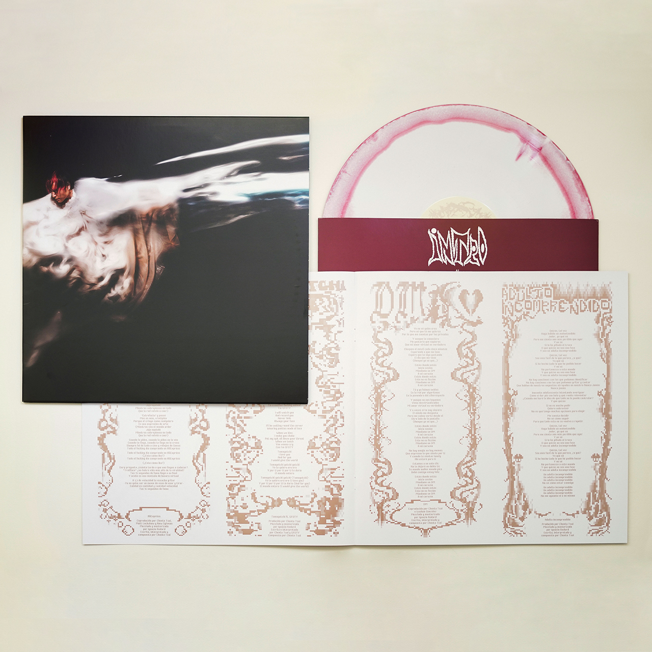 Vinyl design of JÁJÁ ÉQÚÍSDÉ (Distopía Aburrida) by Putochinomaricón