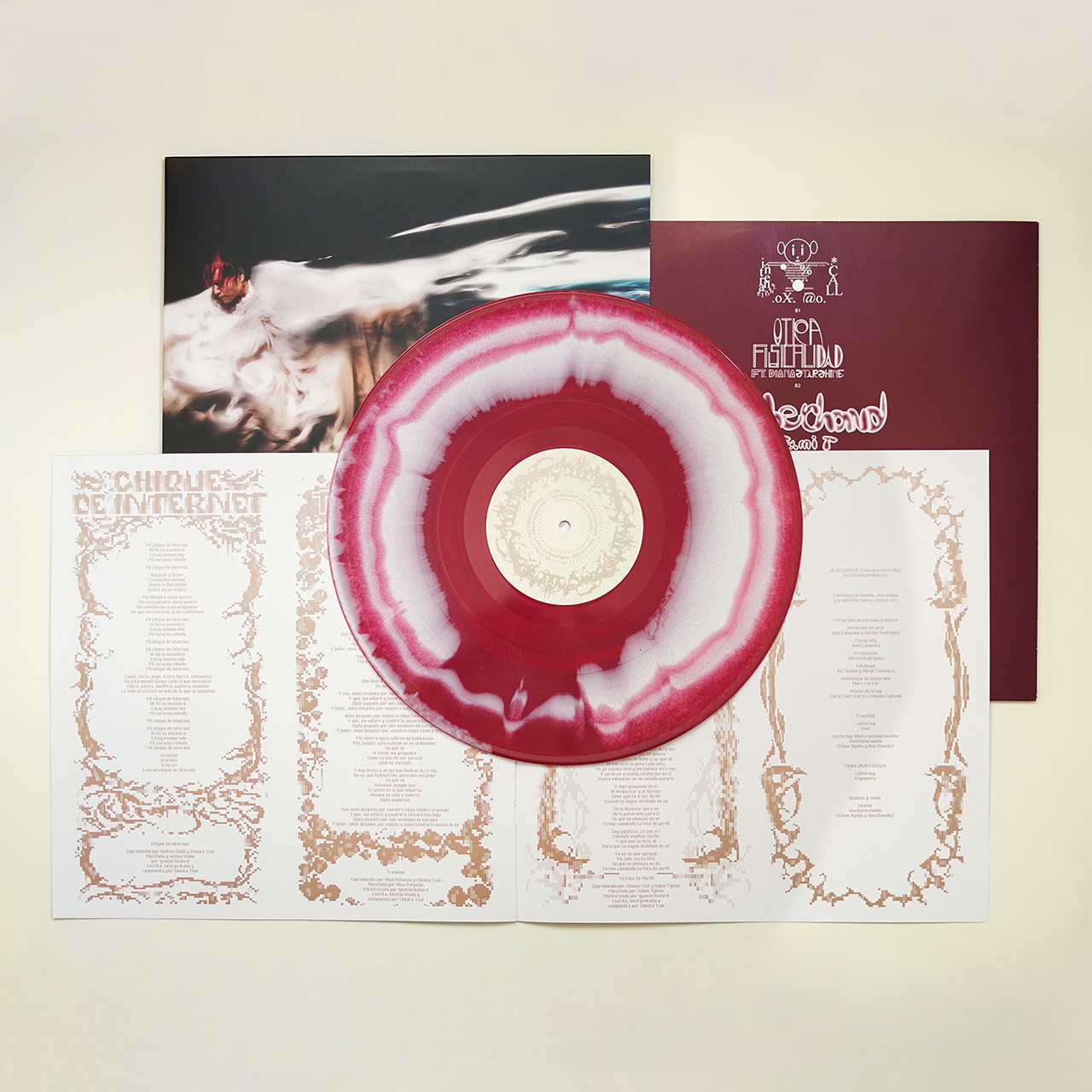 Vinyl design of JÁJÁ ÉQÚÍSDÉ (Distopía Aburrida) by Putochinomaricón