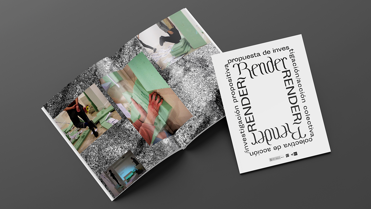Cover and interior of Render exhibition catalogue