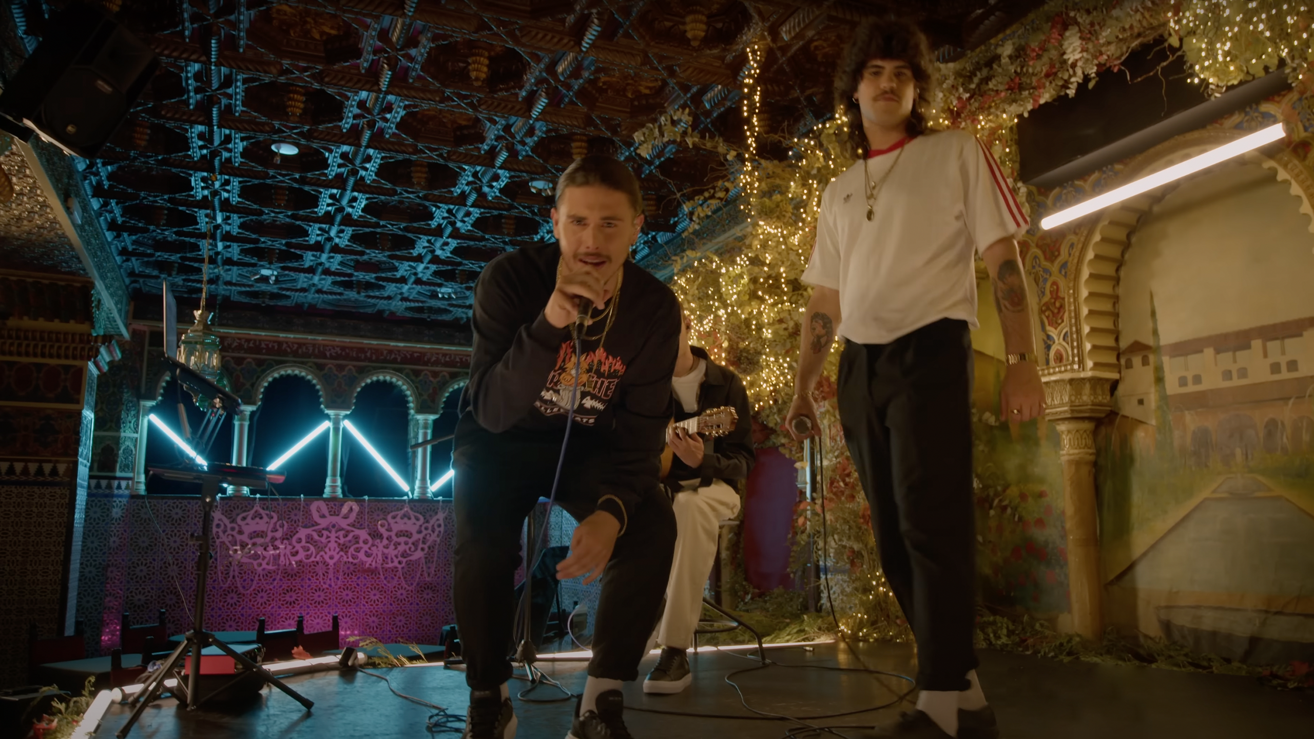 Production still of live performance video La Judería by La Plazuela