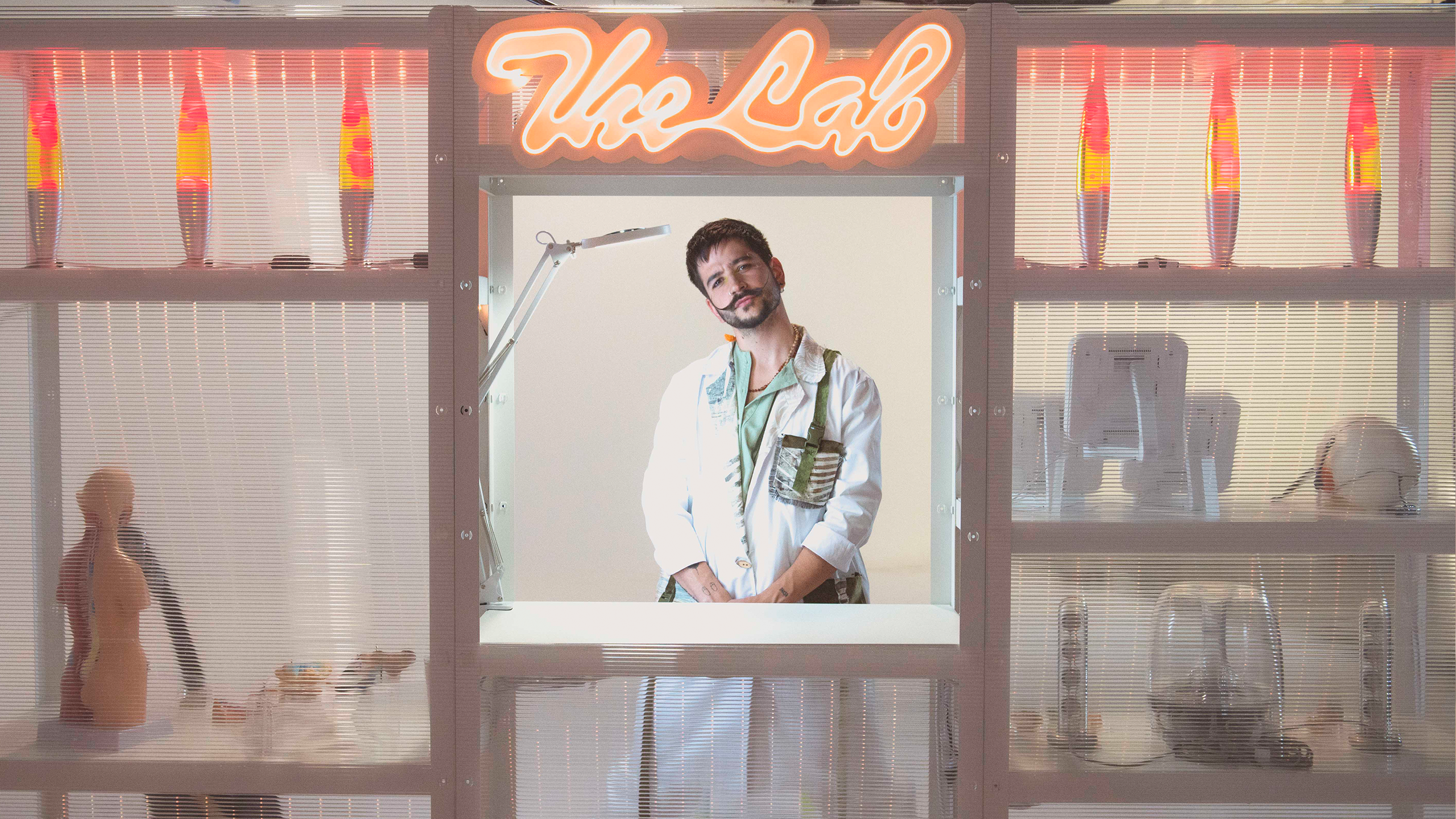 Production still of the interview with Camilo for The Lab by Amazon Music