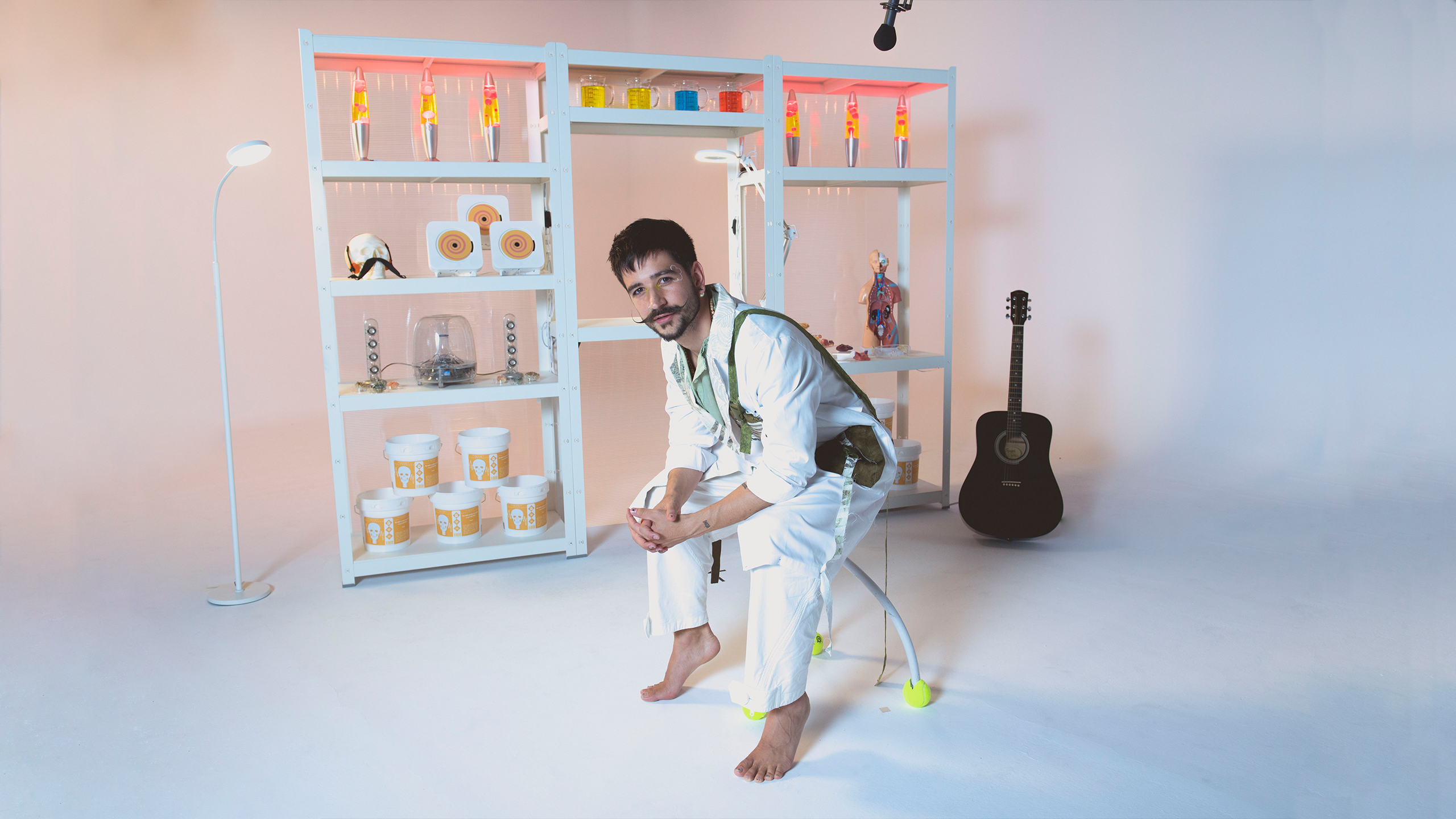 Production still of the interview with Ptazeta for The Lab by Amazon Music