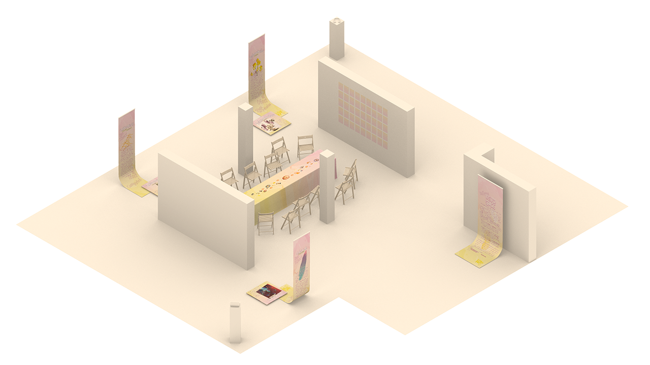 Weird Space 3D rendering exhibition design