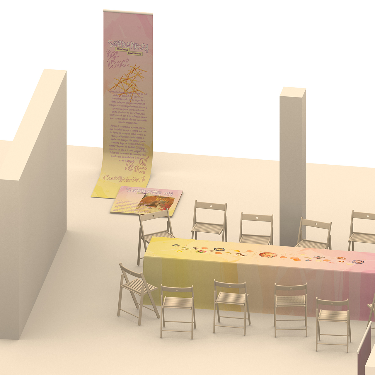 Weird Space 3D rendering exhibition design